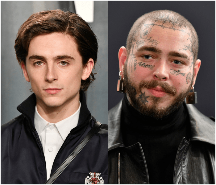 Timothée Chalamet y Post Malone