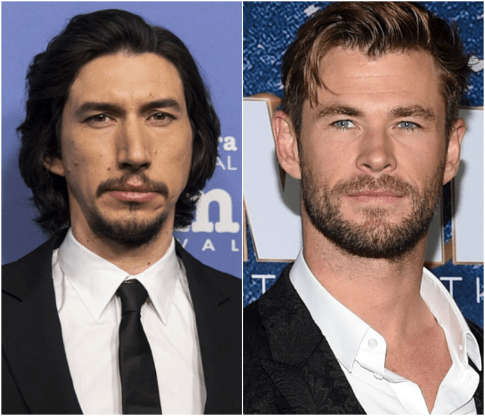 Adam Driver y Chris Hemsworth