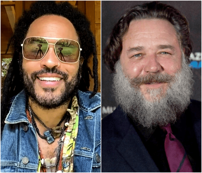 Lenny Kravitz y Russell Crowe