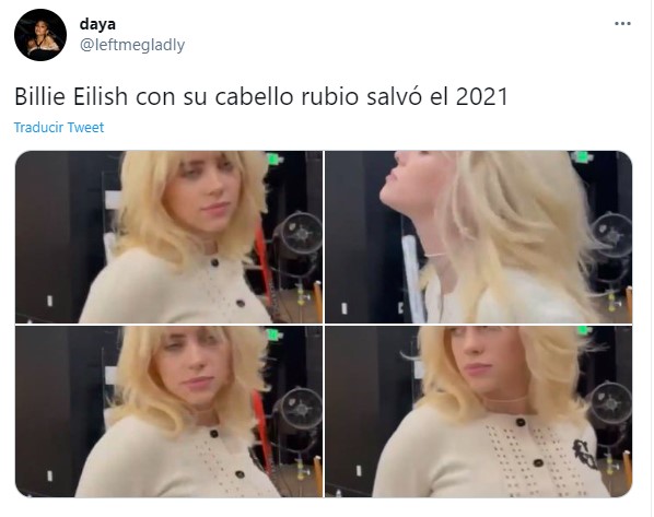Comentarios en Twitter sobre el nuevo color de Billie Eilish
