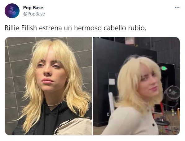 Comentarios en Twitter sobre el nuevo color de Billie Eilish