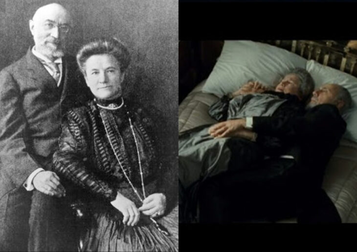 Ida e Isidore Strauss en la vida real vs la pareja que los interpretó en Titanic