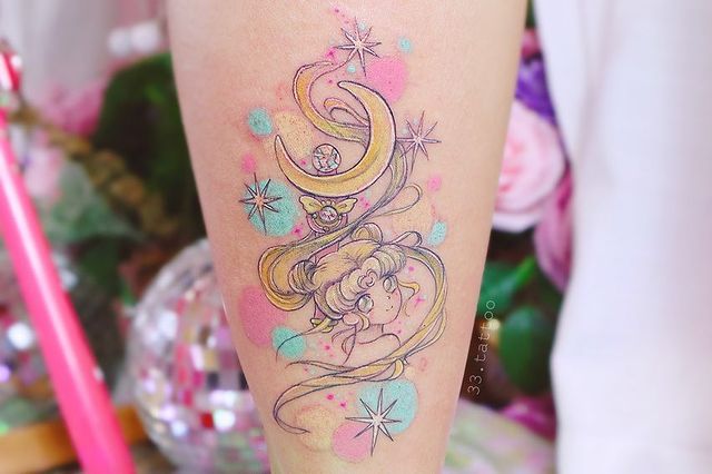 Tatuaje inspirado en Sailor Moon; 13 Tatuajes para decorar tu piel 'en el nombre de la Luna'