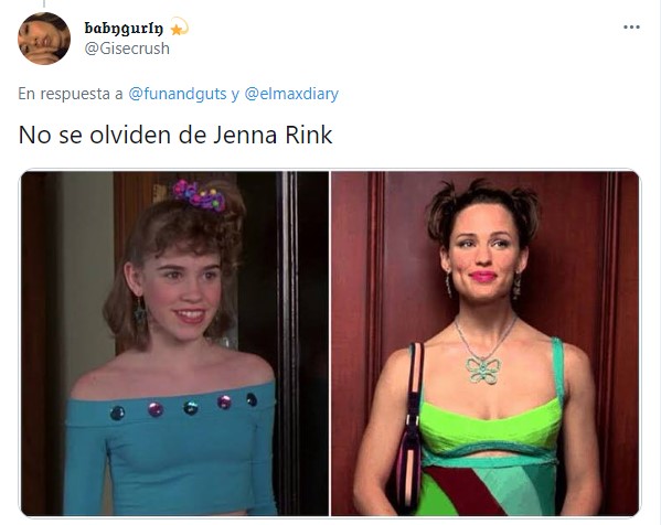 Comparación de la persona original y el personaje de la película Como si tuviera 30