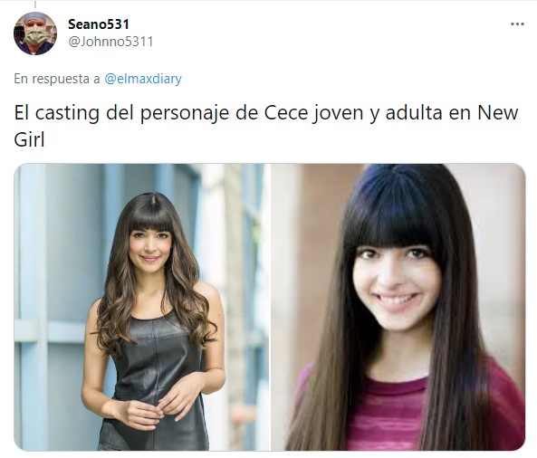 Comparación de la persona original y el personaje de la serie New Girl