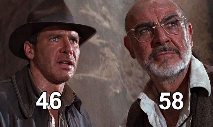 Harrison Ford y Sean Connery