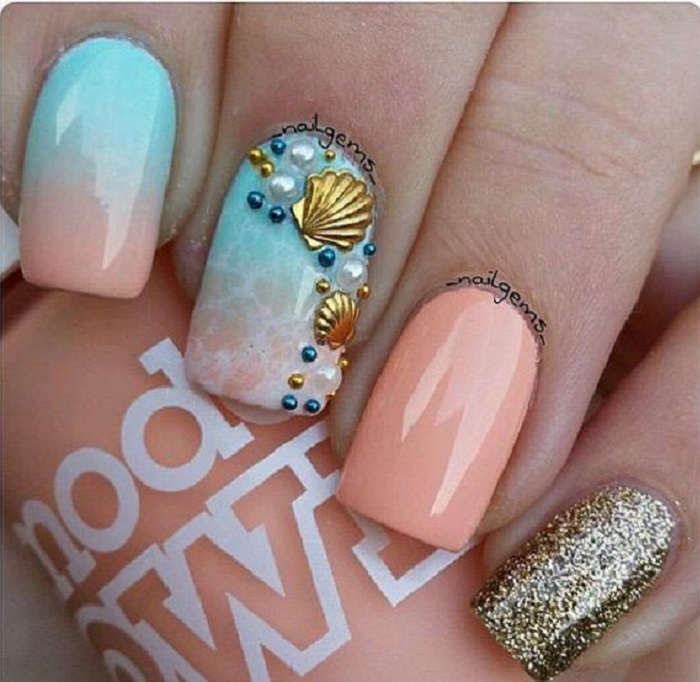 Manicura inspirada en el mar