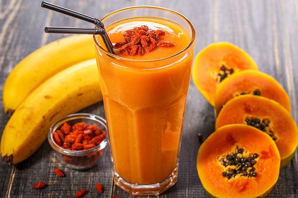 Batido para la cena de Papaya y avena
