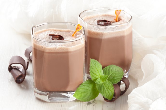 Batido para la cena de chocomenta