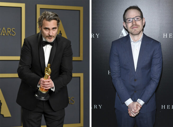 Del lado izquierdo el actor Joaquin Phoenix en los Óscar 2020 y del lado derecho el director de cine Ari Aster