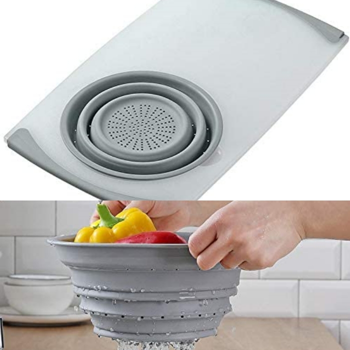 tabla para picar con escurridor incluido