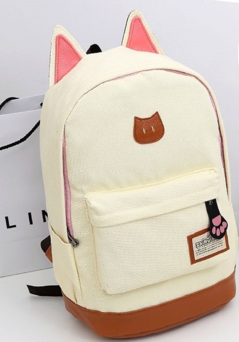 Mochila con orejas de gato
