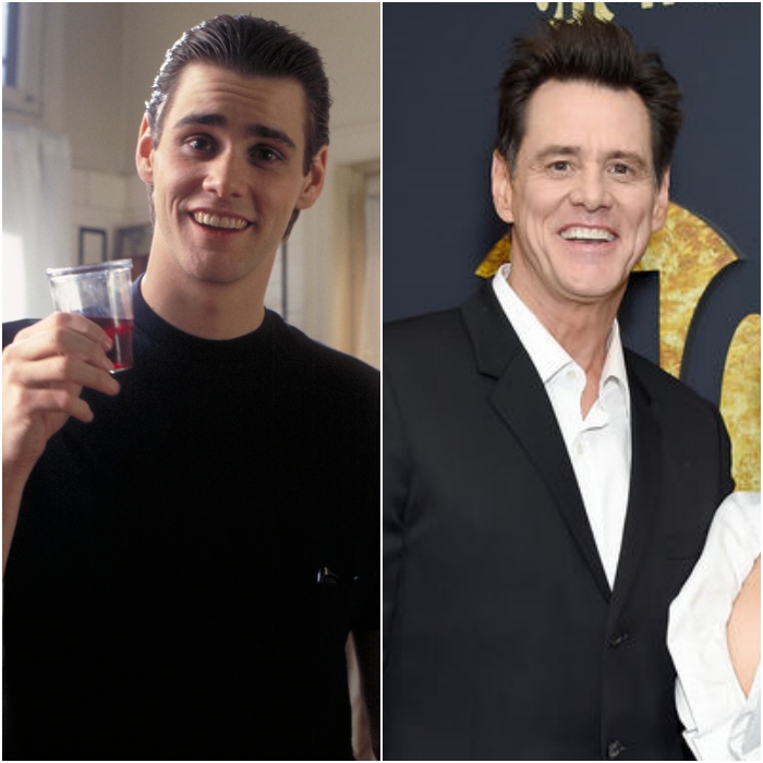 actor y comediante jim carrey en los 80's y en 2020