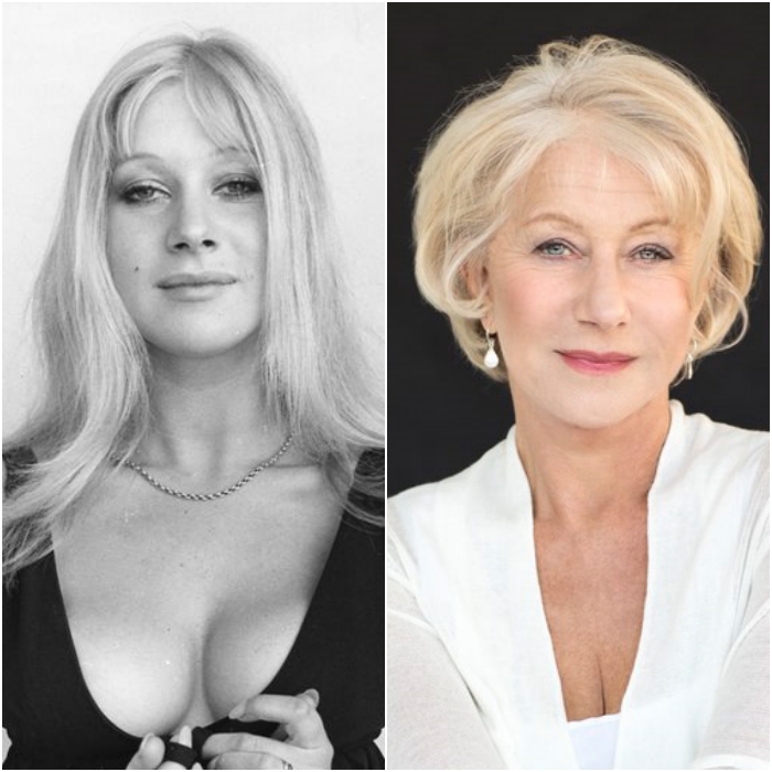 actriz britanica helen mirren joven y en 2020