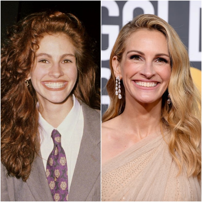 actriz julia roberts joven y en 2020