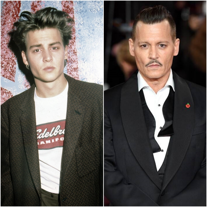johnny depp joven y en 2020