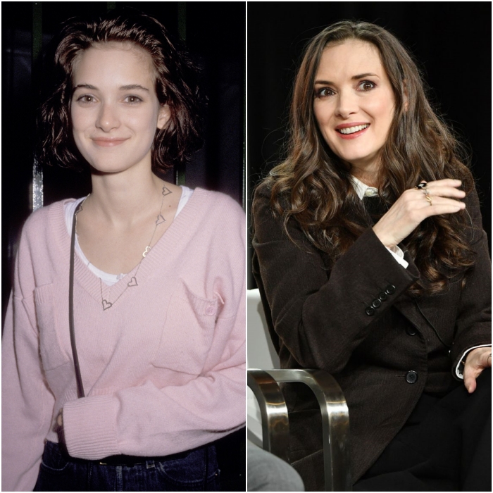winona ryder joven y en 2020