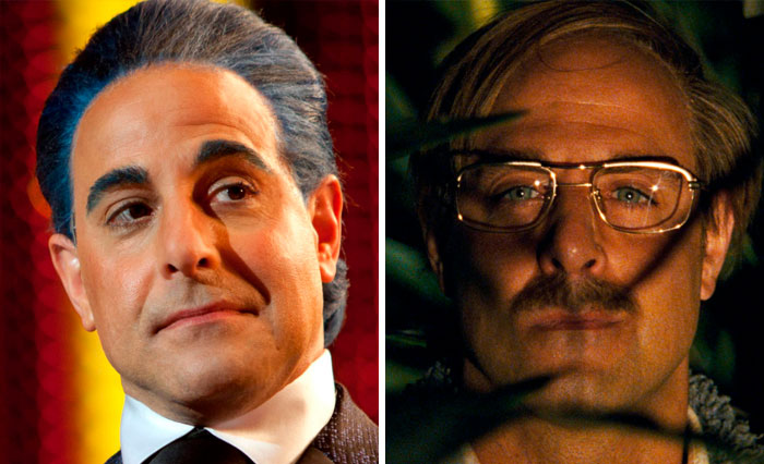 Stanley Tucci como Cesar Flickerman y George Harvey