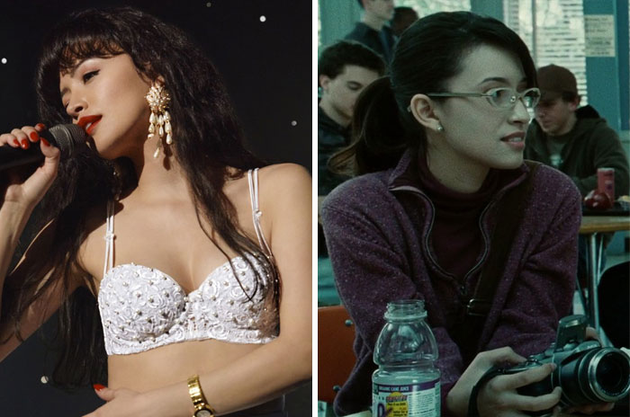 Christian Serratos como Selena Quintanilla y Angela Weber