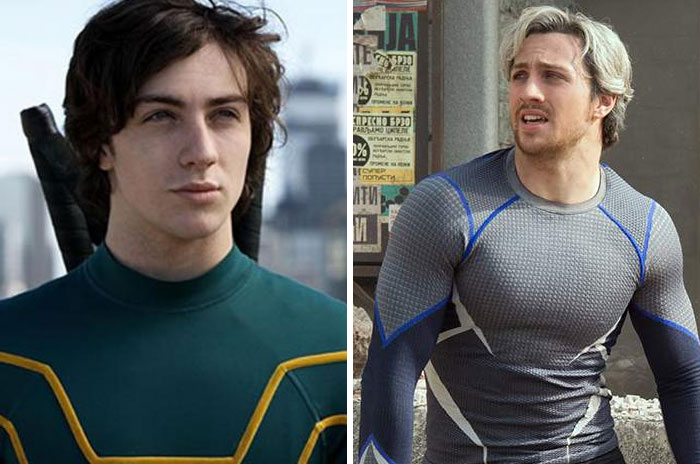 Aaron Taylor-Johnson como Kick-Ass y Quicksilver