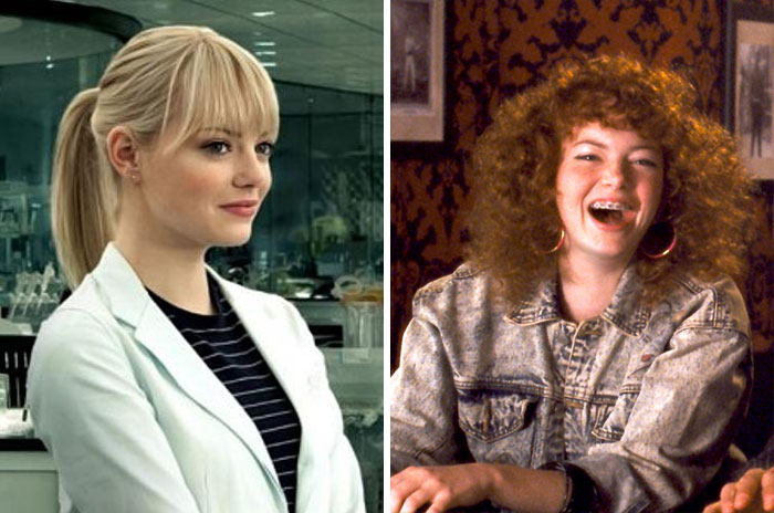 Emma Stone como Gwen y como Allison