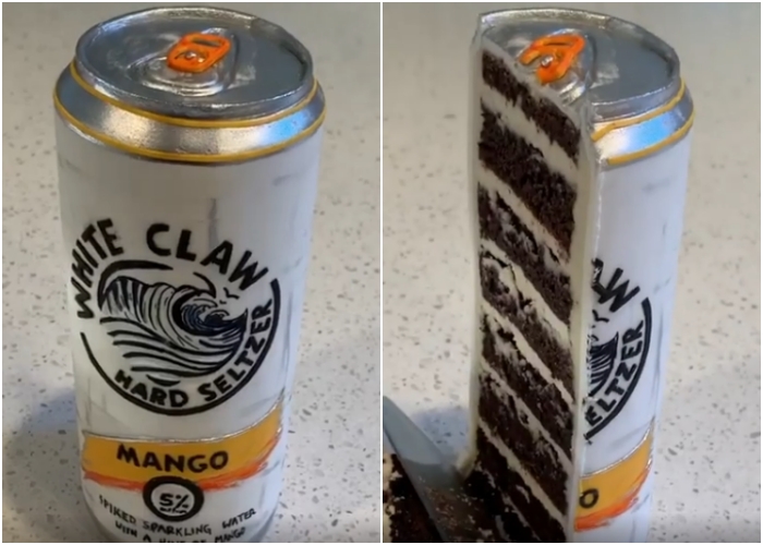 pastel en forma de lata