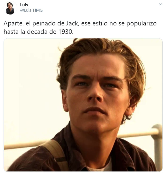 Screenshoot del hilo de que Jack Dawson no existió