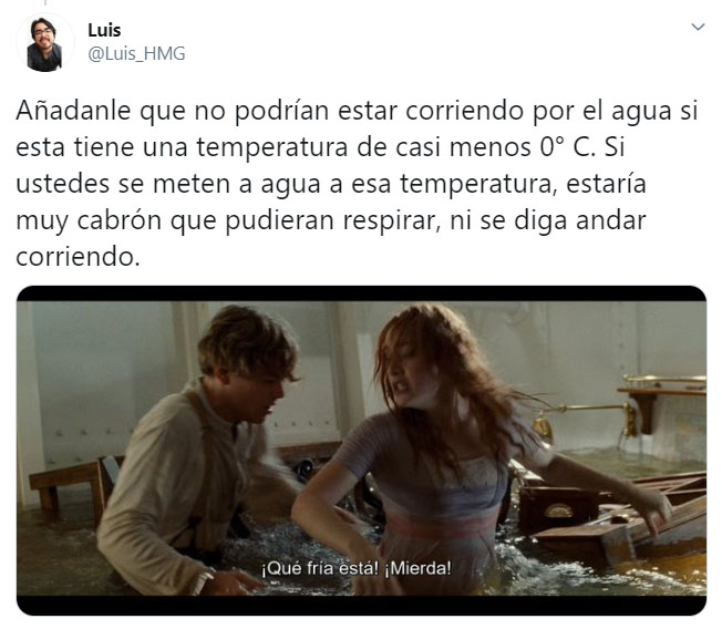 Screenshoot del hilo de que Jack Dawson no existió