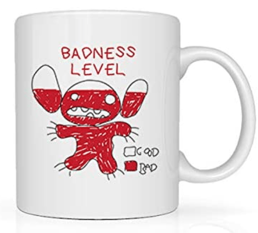 Taza blanca de Stitch 