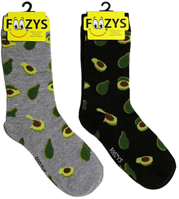 Calcetines con estampado de aguacates