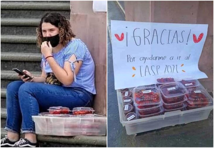 Anna Laura estudiante mexicana seleccionada por la NASA vendiendo gomitas 