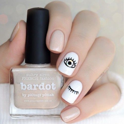 Manicura bicolor con rosa y blanco
