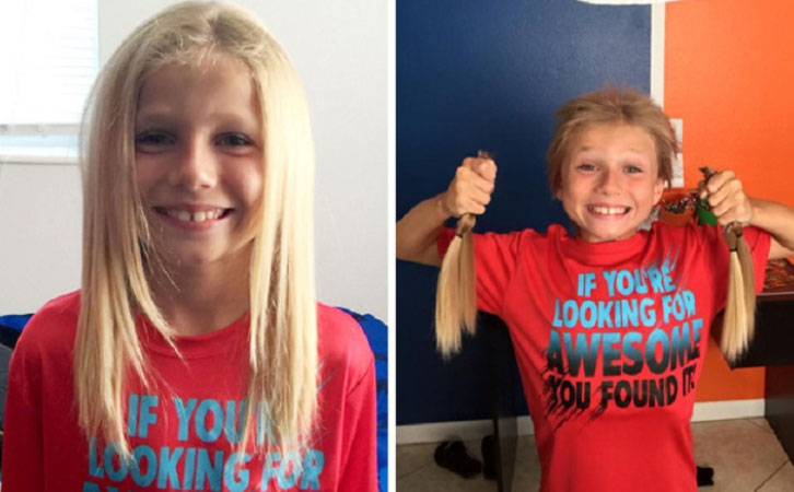 Niño dejó crecer su cabello por 2 años para después cortarlo y donarlo para hacer pelucas para niños con cáncer