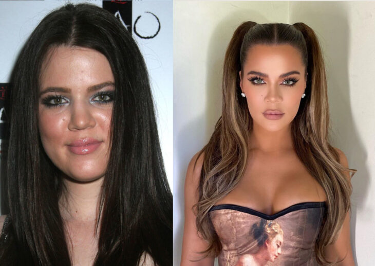 Khloé Kardashian en el primer episodio de la serie Keeping up With the Kardashians vs el último capítulo 