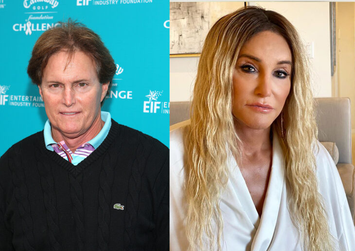 Bruce Jenner y Caitlyn Jenner en el primer episodio de la serie Keeping up With the Kardashians vs el último capítulo 