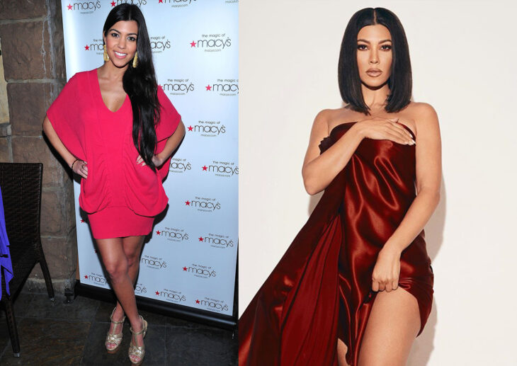 Kourtney Kardashian en el primer episodio de la serie Keeping up With the Kardashians vs el último capítulo 