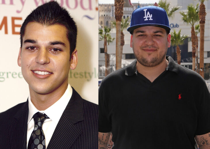 Rob Kardashian en el primer episodio de la serie Keeping up With the Kardashians vs el último capítulo 