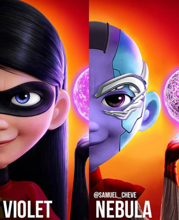 Violet de Los Increíbles como Nébula de Los Guardianes de la Galaxia
