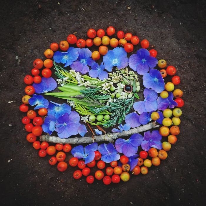 Hannah Bullen-Ryner retratos de aves con hojas