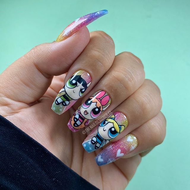 Uñas de las chicas superpoderosas