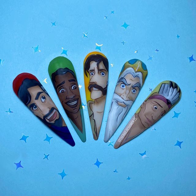 Uñas de los padres de las princesas de Disney