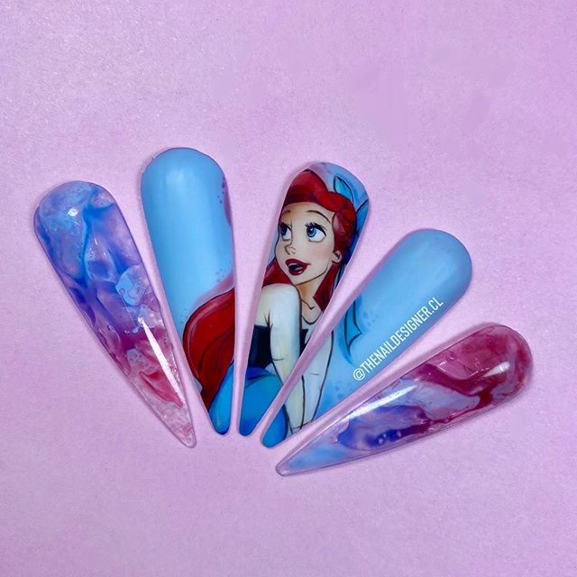 Uñas de Ariel la Sirenita