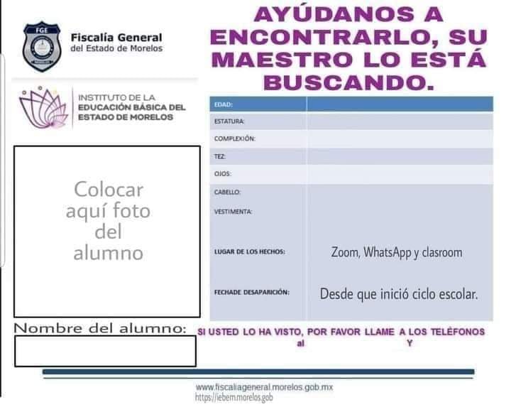 Meme con letras que maestros usan para pedir la tarea a sus alumnos 