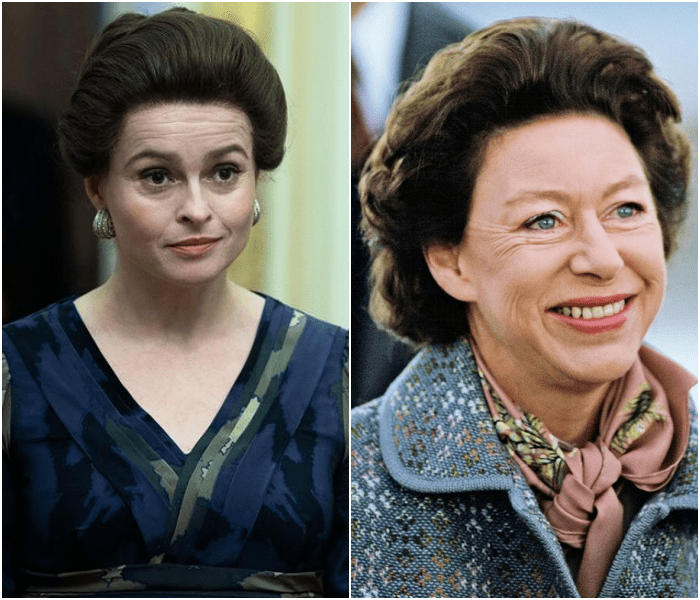 Helena Bonham Carter como la princesa Margarita de Inglaterra