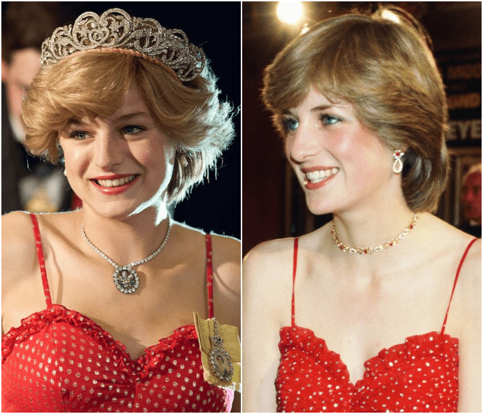 Emma Corrin como la princesa Diana, Lady D