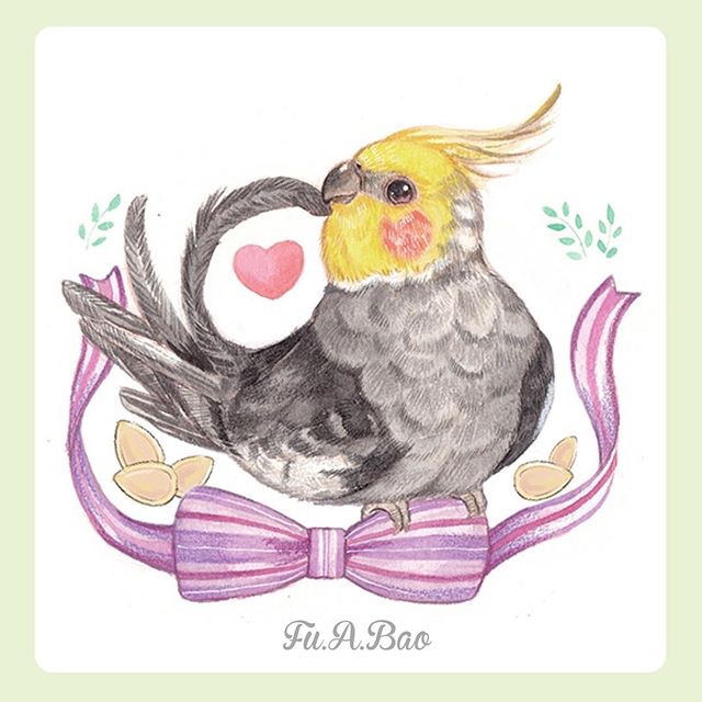 Ilustración kawaii de pajarito