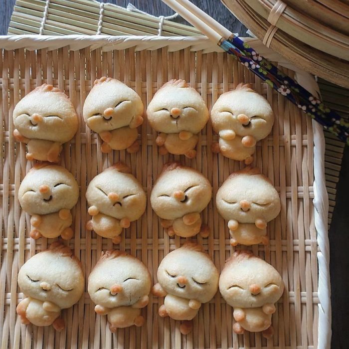 Platillo creado por la usuaria en Instagram Etoni Mama, panes bao con relleno dulce