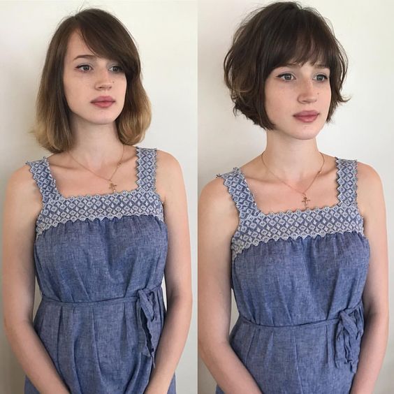 Antes y después de cortes de cabello