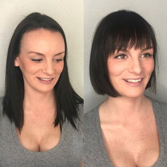 Antes y después de cortes de cabello