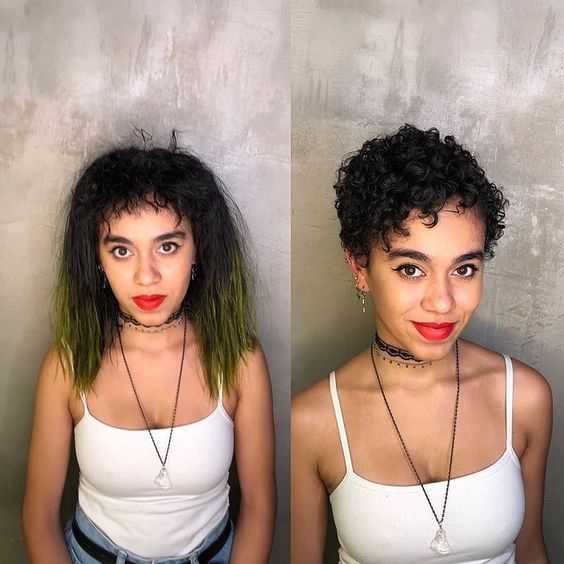 Antes y después de cortes de cabello